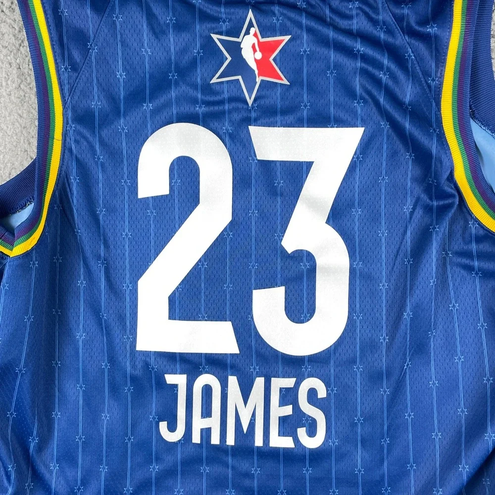 LeBron James All-Star Jersey Mens 2XL Blue Jordan Chicago‎ 2020 Swingman NBA 56